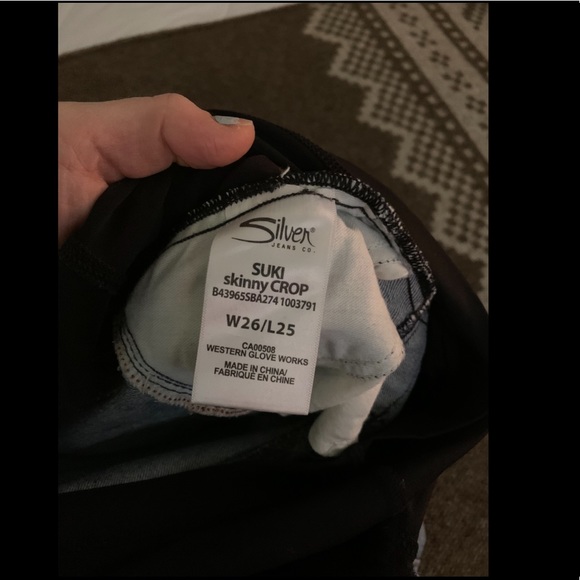 HOST PICK! - Silver Suki Skinny Crop maternity jeans - like new - Picture 6 of 10